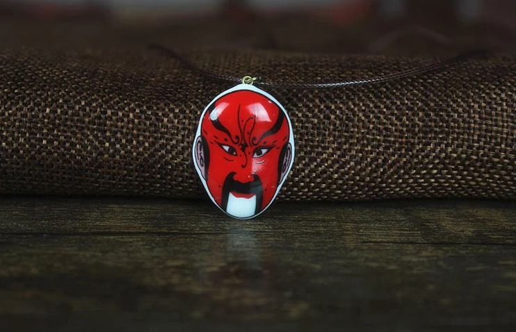 家佳樂文學(xué)京劇臉譜陶瓷吊墜手工項(xiàng)鏈