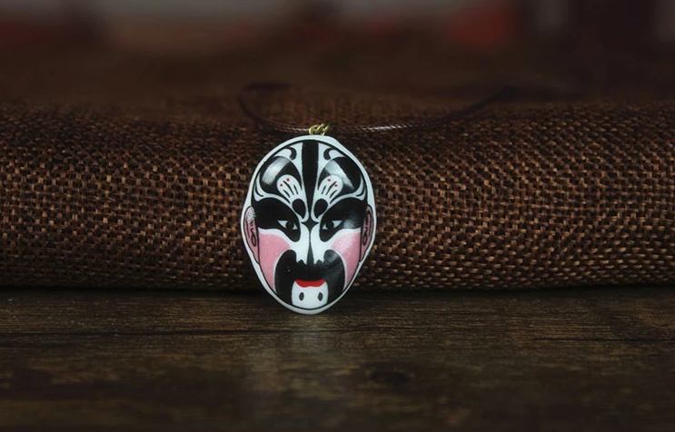 家佳樂文學(xué)京劇臉譜陶瓷吊墜手工項(xiàng)鏈