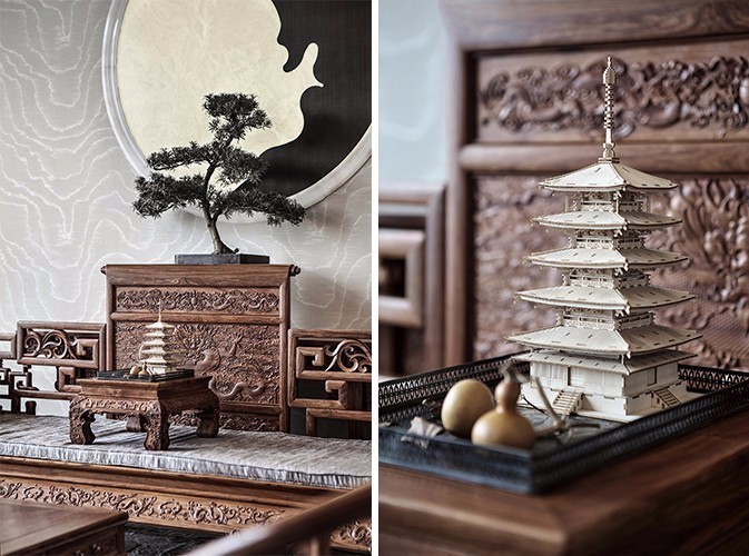 龍光御海天禧別墅樣板房，高端大氣的新中式豪