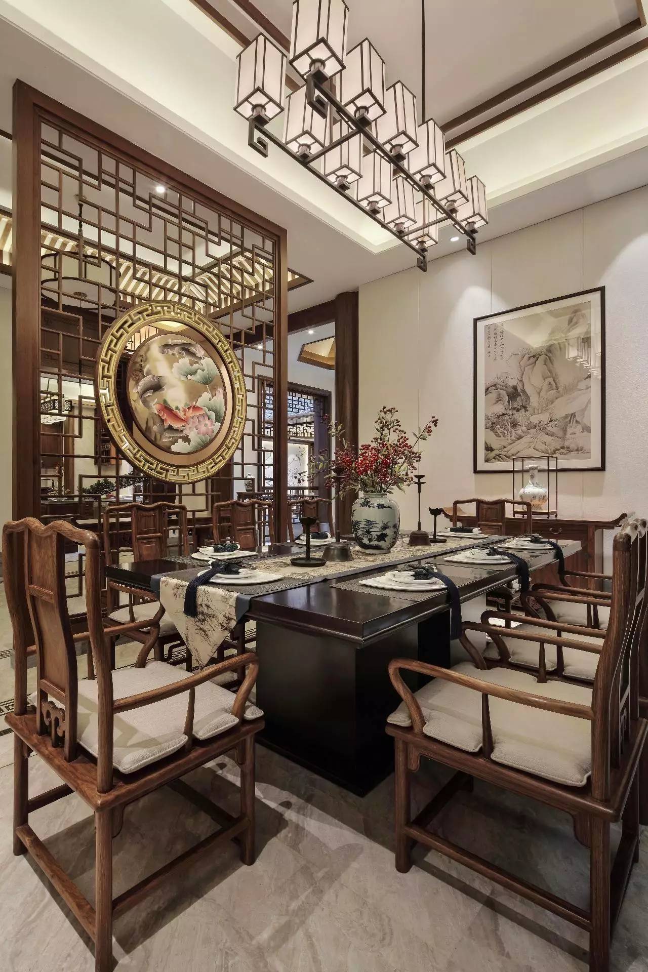 龍光御海天禧別墅樣板房，高端大氣的新中式豪