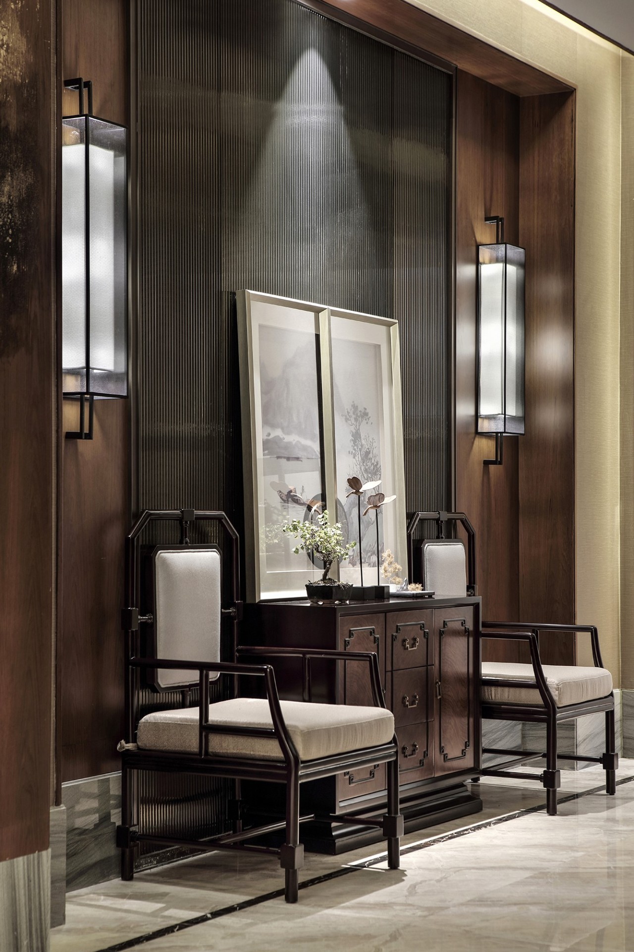 龍光御海天禧別墅樣板房，高端大氣的新中式豪