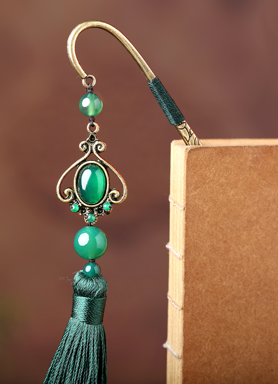 家佳樂文學(xué)古典創(chuàng)意金屬精致流蘇書簽