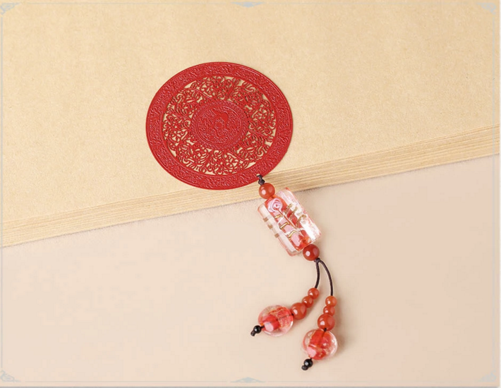 家佳樂文學古典紅色古風金屬小清新書簽