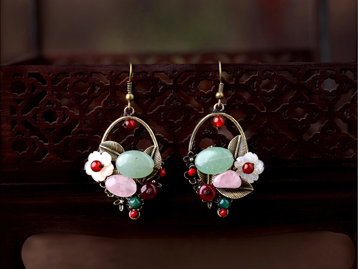 家佳樂文學(xué)復(fù)古金屬首飾手工耳環(huán)