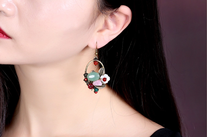 家佳樂文學(xué)復(fù)古金屬首飾手工耳環(huán)