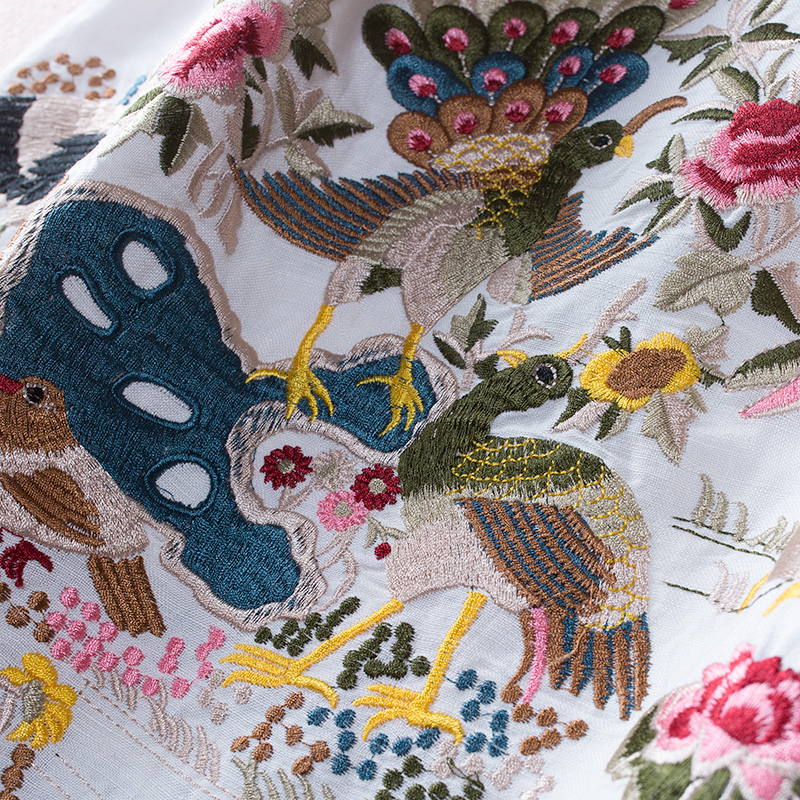 家佳樂文學亞麻刺繡復古唐裝圖片