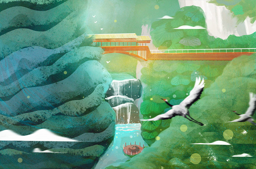 一組風景插畫欣賞