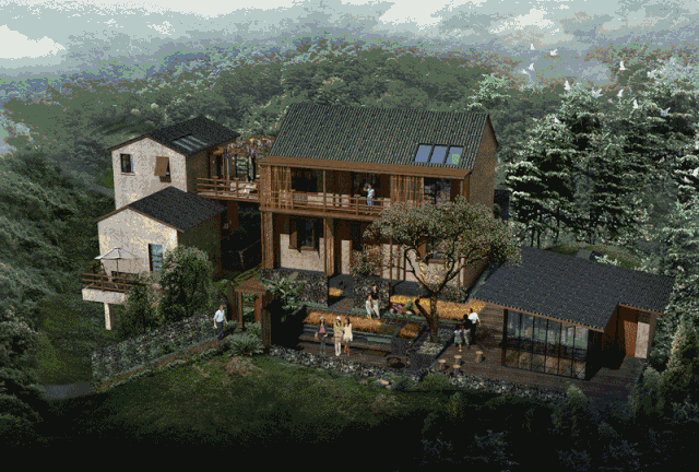 新安江畔谷掌民宿，莊園里享受青山環(huán)繞的美景