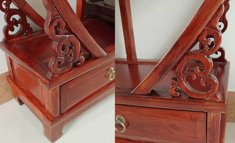 南榆木木展示架，中式古典實木隔斷博古架