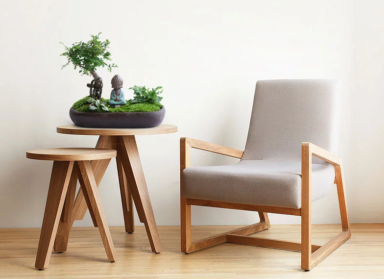 禪意桑榆樹組合盆栽，菖蒲綠植盆景圖片