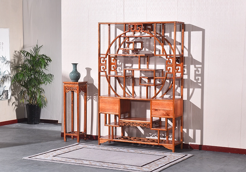 明清古典實木博古架，中式博古架隔斷