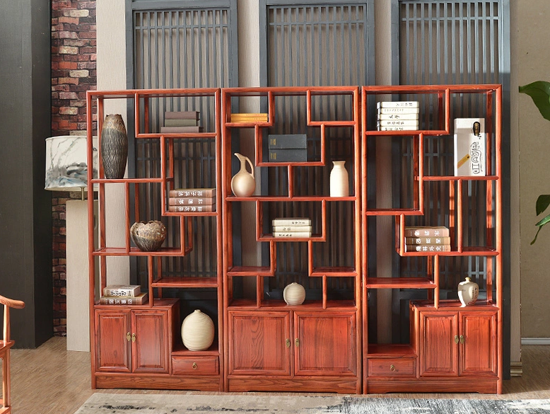 明清古典家具，實(shí)木南榆木中式博古架