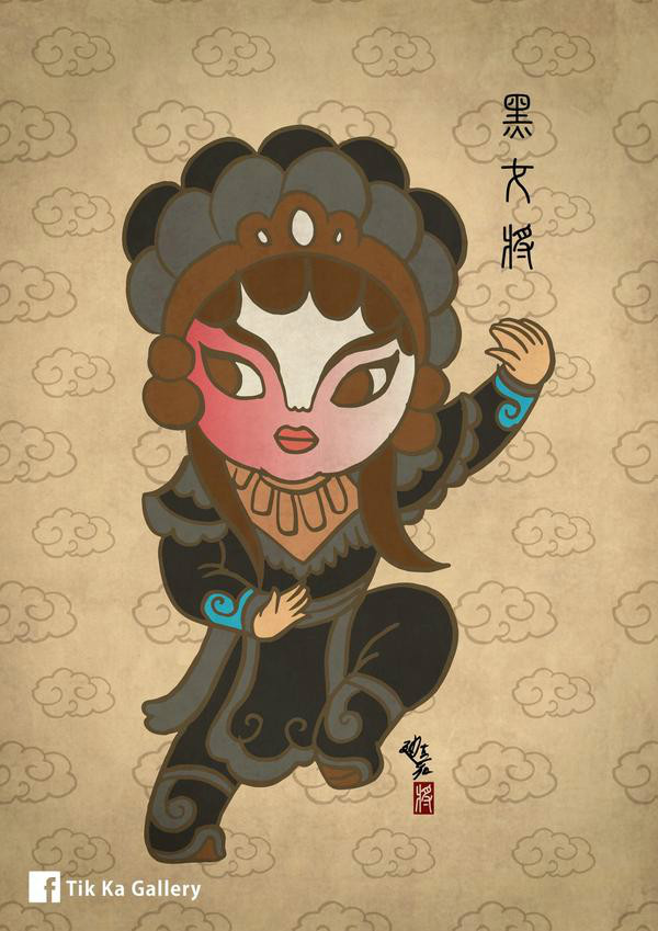 用國劇風(fēng)重新詮釋復(fù)仇者聯(lián)盟插畫欣賞