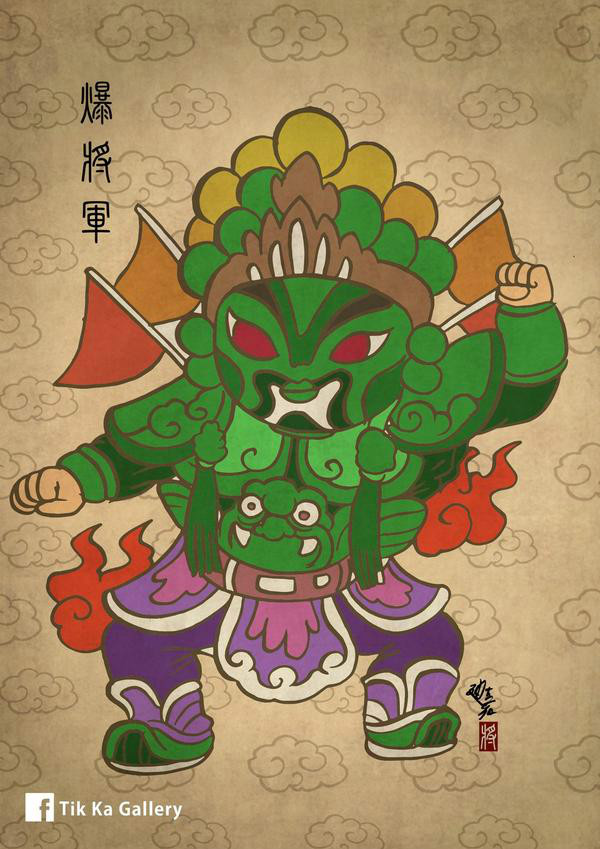 用國劇風重新詮釋復仇者聯(lián)盟插畫欣賞