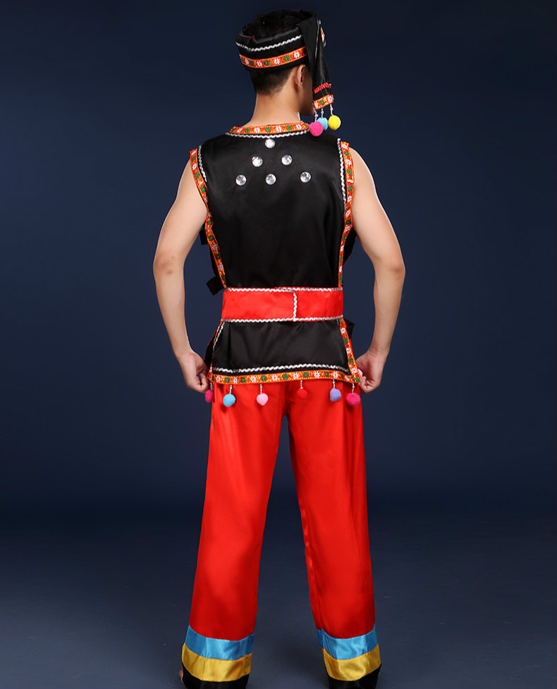 土家族壯族打鼓民族服飾，苗族男少數(shù)民族服裝