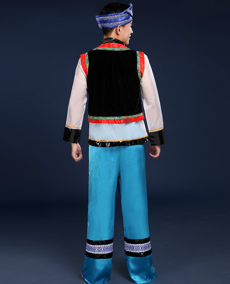 彝族舞蹈民族服飾，男款少數(shù)民族服裝