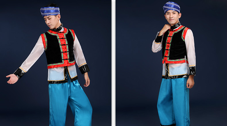 彝族舞蹈民族服飾，男款少數(shù)民族服裝