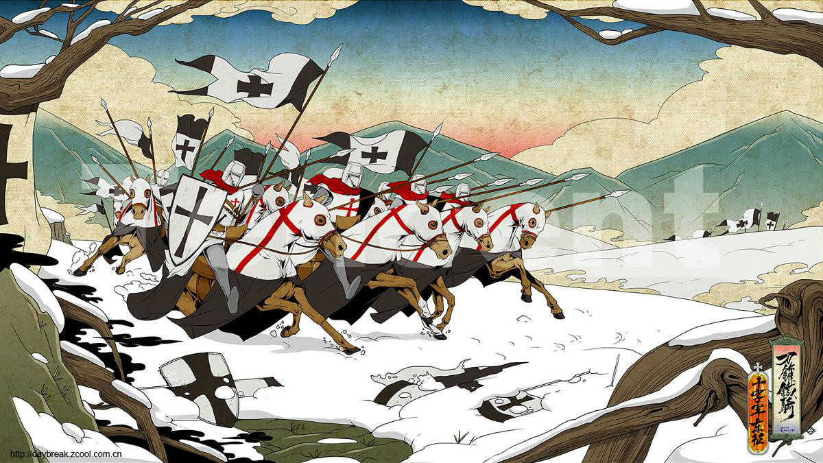 《刀鋒鐵騎》長卷，精美插畫