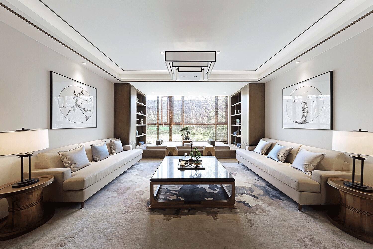 裝修設計：新中式客廳最有范的待客之道！