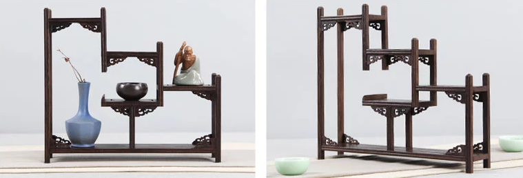 20款東方古韻的雞翅木實木中式博古架造型
