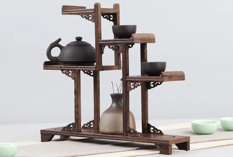 20款東方古韻的雞翅木實木中式博古架造型