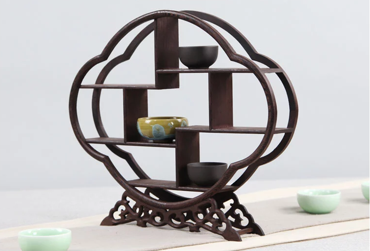 20款東方古韻的雞翅木實(shí)木中式博古架造型