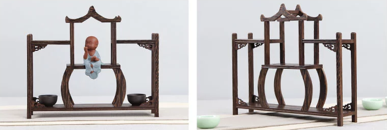 20款東方古韻的雞翅木實木中式博古架造型