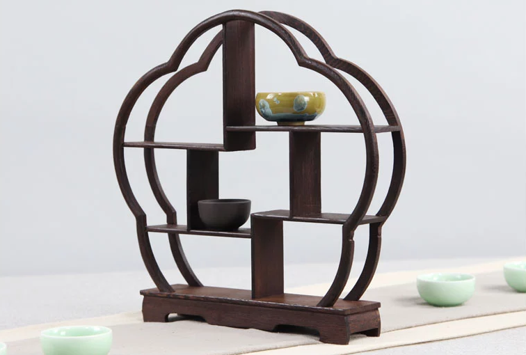 20款東方古韻的雞翅木實(shí)木中式博古架造型