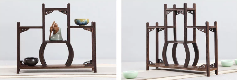 20款東方古韻的雞翅木實木中式博古架造型
