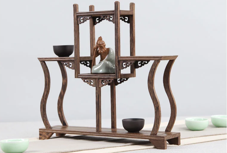 20款東方古韻的雞翅木實木中式博古架造型