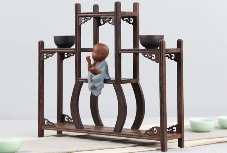 20款東方古韻的雞翅木實木中式博古架造型