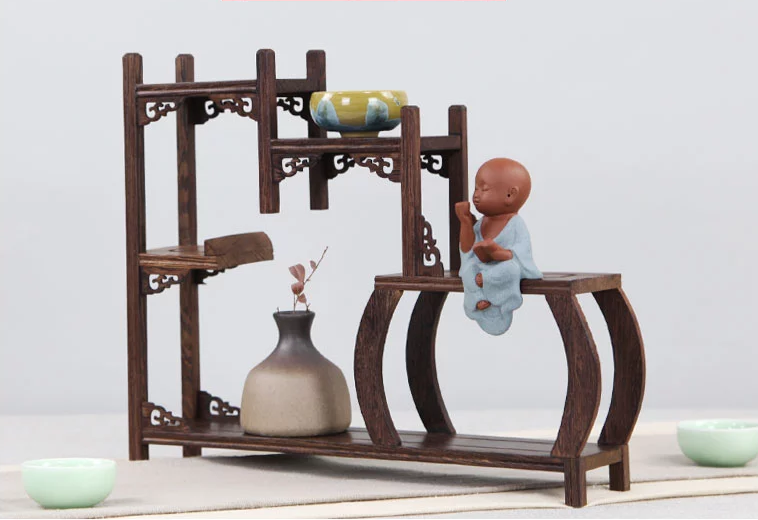 20款東方古韻的雞翅木實木中式博古架造型