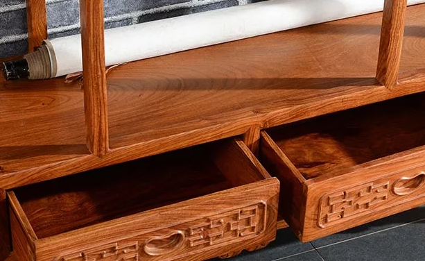 刺猬紫檀木置物架古董架，中式實(shí)木寶瓶博古架