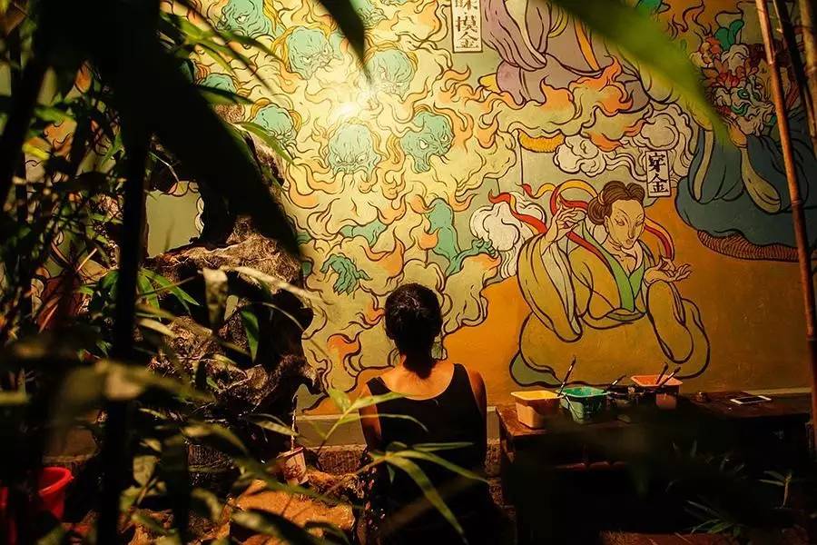 中國(guó)古代神話色彩的壁畫作品