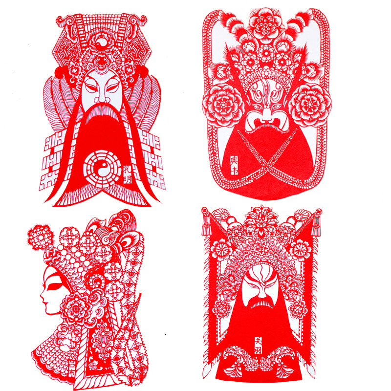 四款《三國(guó)演繹》人物手工剪紙藝術(shù)