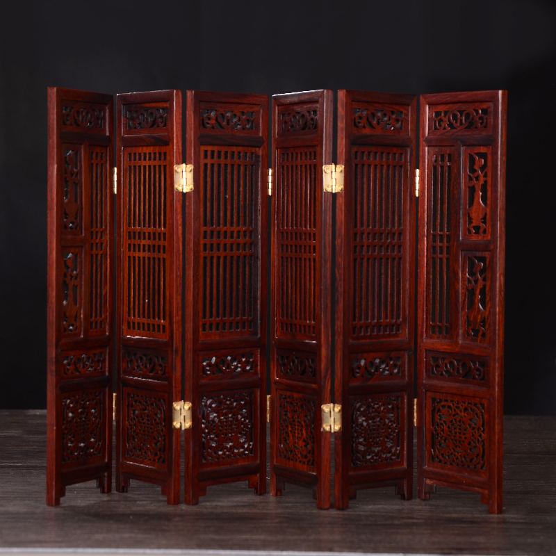 中國古典紅酸枝木屏風(fēng)