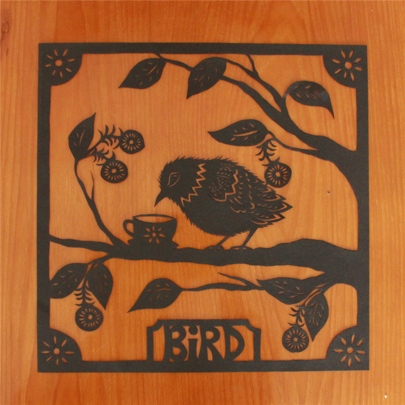 五款創(chuàng)意小鳥(niǎo)系列剪紙藝術(shù)作品