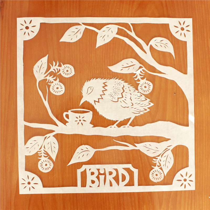 五款創(chuàng)意小鳥(niǎo)系列剪紙藝術(shù)作品
