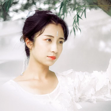 小清新唯美古風真人女子頭像