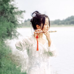 小清新唯美古風真人女子頭像