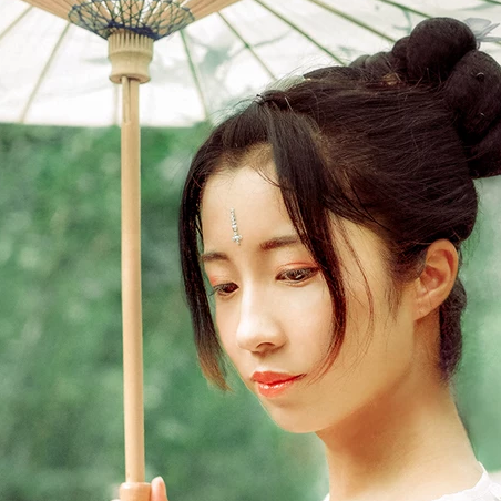 小清新唯美古風真人女子頭像