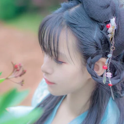 清新唯美家佳樂文學古風真人女子頭像