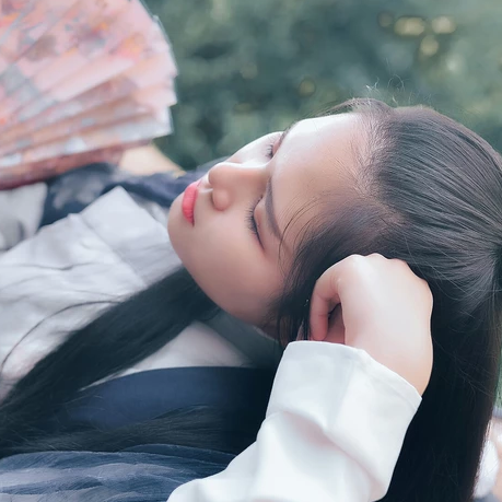 霸氣唯美家佳樂文學古風真人女子頭像