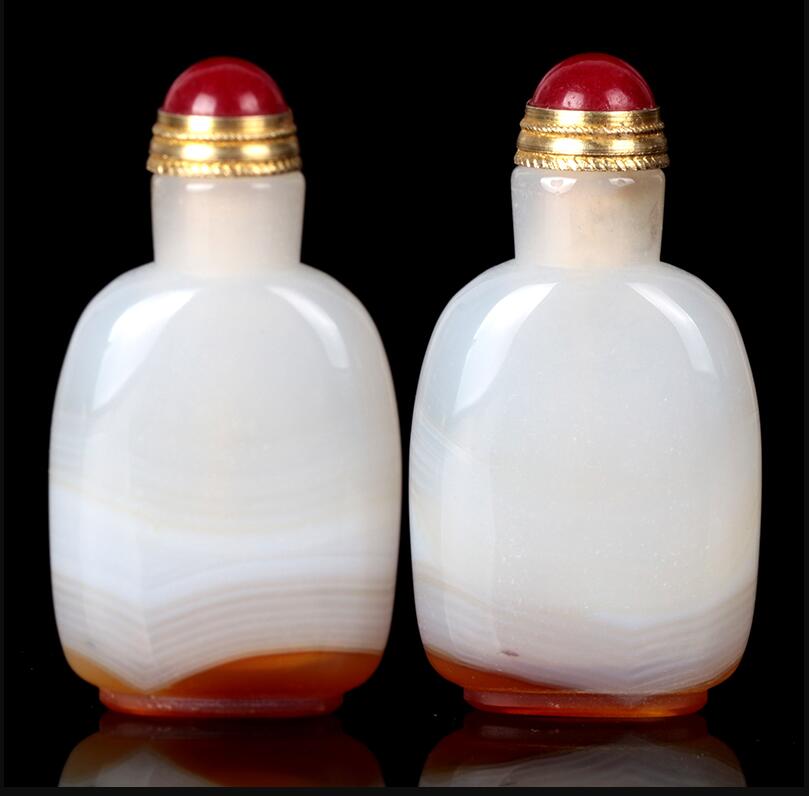 瑪瑙鼻煙壺，韻味自然成景