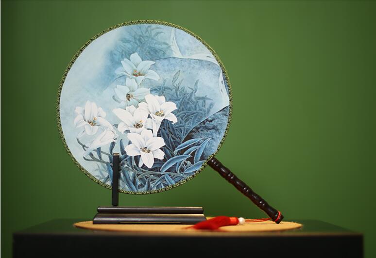 梅蘭竹菊系列團扇，團扇搖搖美人裊裊