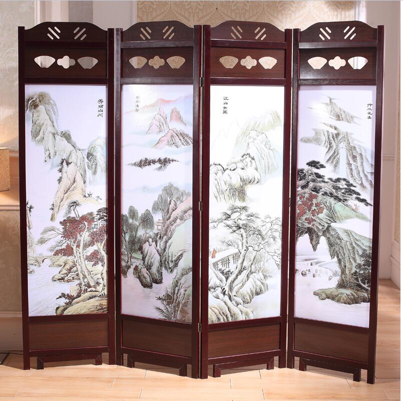 中式古典屏風(fēng)，云母屏風(fēng)燭影深