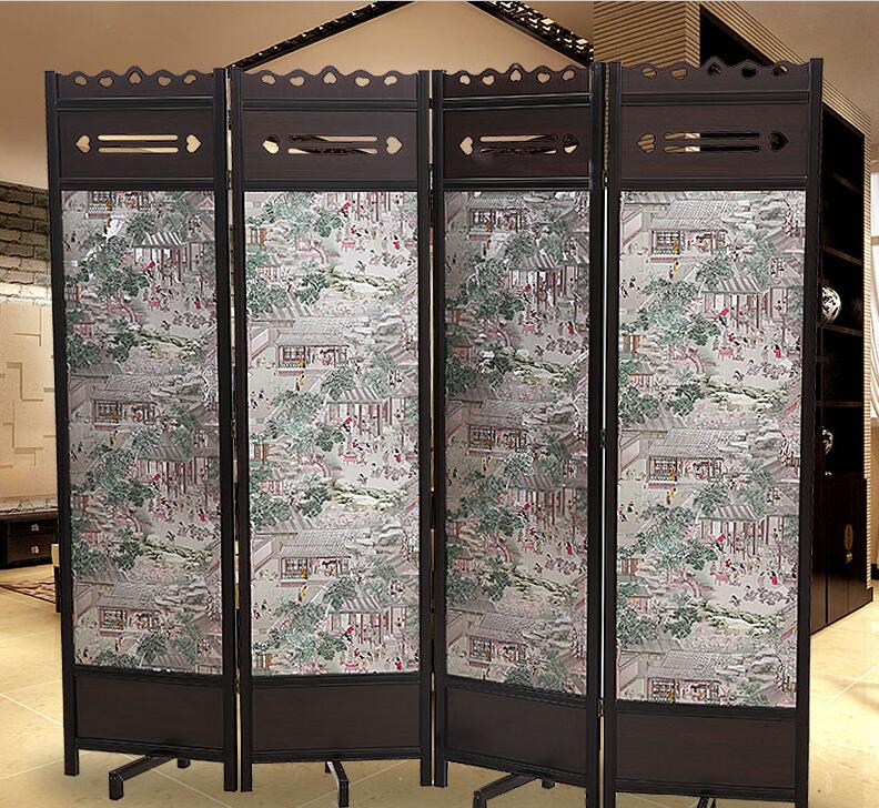 中式古典屏風(fēng)，云母屏風(fēng)燭影深