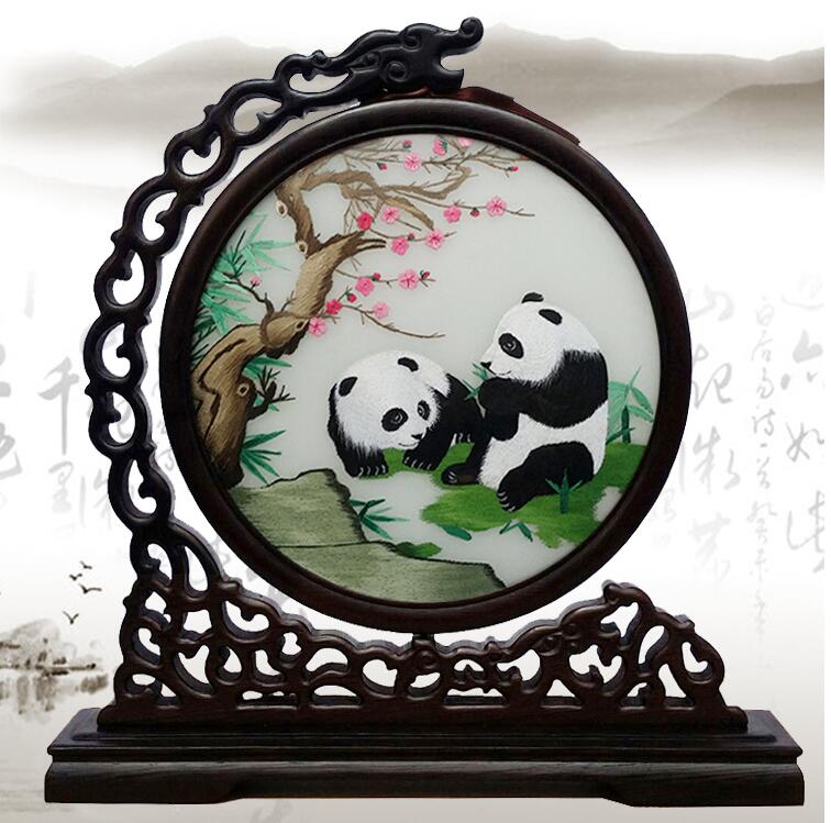 純手工蘇繡屏風(fēng)，刺繡針針姑蘇魂