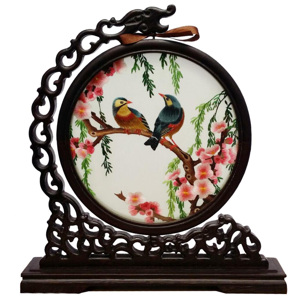 純手工蘇繡屏風(fēng)，刺繡針針姑蘇魂