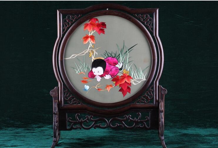 湘繡作品欣賞，湘魂楚韻針線間